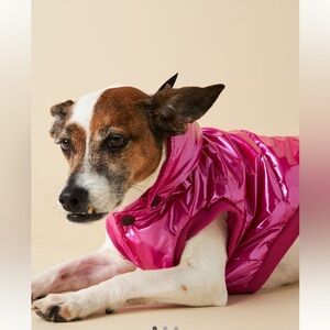 NWT Anthropologie FOUND MY ANIMAL Dog raspberry puffer coat Small Dog size Large